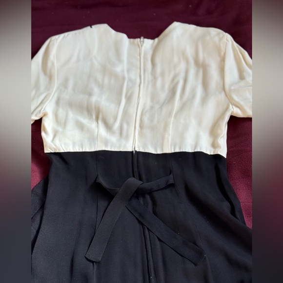 Vintage Elegant Black and White Dress - Picture 5 of 11